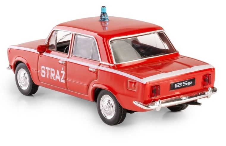 Daffi, Kolekcja Polskiej Motoryzacji, Fiat 125p Straż, pojazd, model metalowy, 1:43