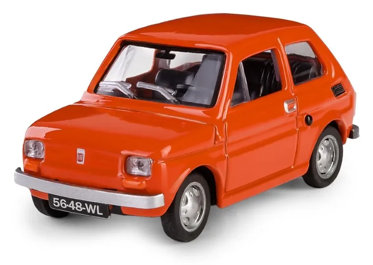 Daffi, Kolekcja Polskiej Motoryzacji, Fiat 126p, Czterdziestolatek, pojazd, model metalowy, czerwony, 1:43