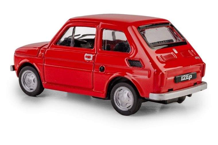 Daffi, Kolekcja Polskiej Motoryzacji, Fiat 126p, pojazd, model metalowy, czerwony, 1:43