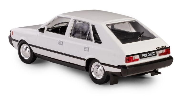 Daffi, Kolekcja Polskiej Motoryzacji, FSO Polonez, pojazd, model metalowy, biały, 1:43