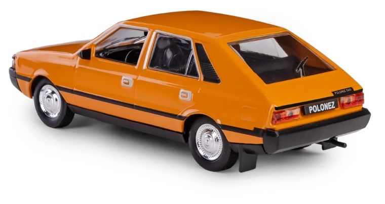 Daffi, Kolekcja Polskiej Motoryzacji, FSO Polonez, pojazd, model metalowy, pomarańczowy, 1:43