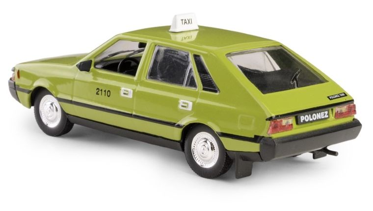Daffi, Kolekcja Polskiej Motoryzacji, FSO Polonez Taxi, pojazd, model metalowy, zielony, 1:43