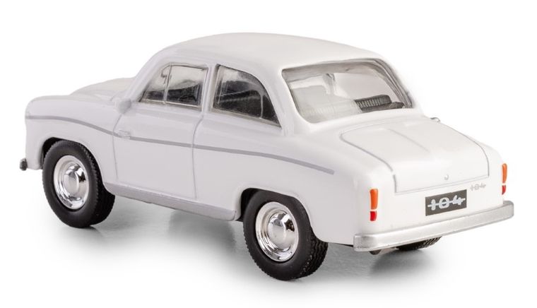 Daffi, Kolekcja Polskiej Motoryzacji, Syrena 104, pojazd, model metalowy, biały, 1:43