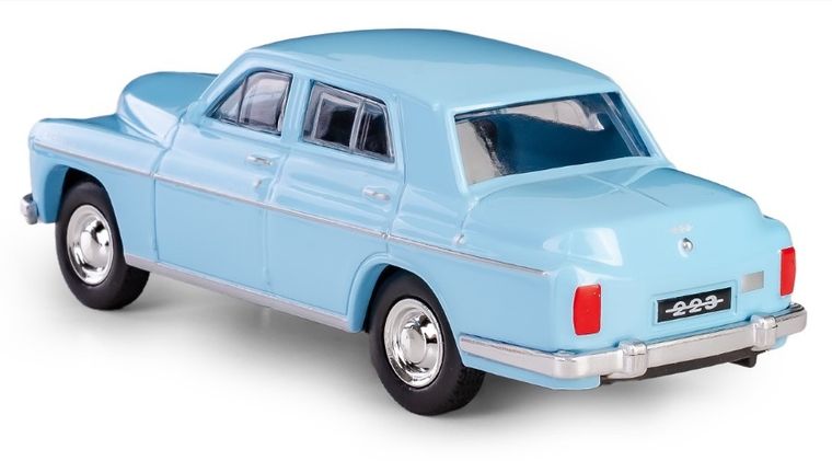 Daffi, Kolekcja Polskiej Motoryzacji, Warszawa 223, pojazd, model metalowy, niebieski, 1:43