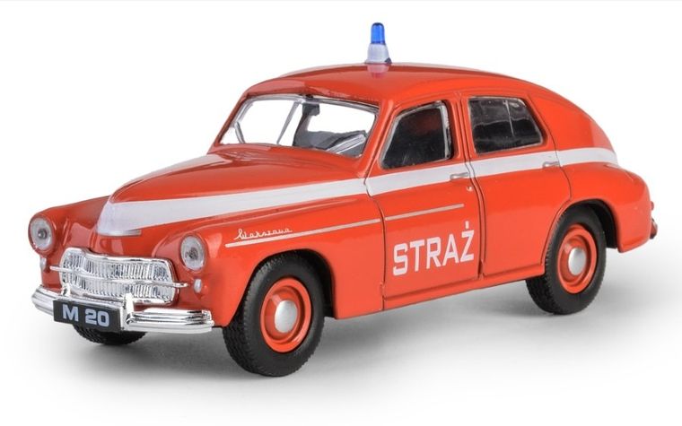 Daffi, Kolekcja Polskiej Motoryzacji, Warszawa M20 Straż, pojazd, model metalowy, 1:43