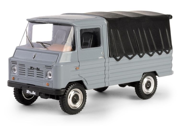 Daffi, Kolekcja Polskiej Motoryzacji, Żuk, pojazd, model metalowy, szary, 1:43