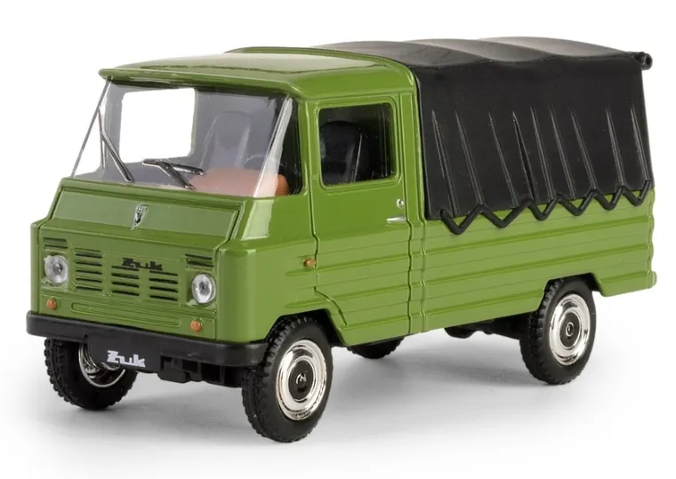Daffi, Kolekcja Polskiej Motoryzacji, Żuk, pojazd, model metalowy, zielony, 1:43