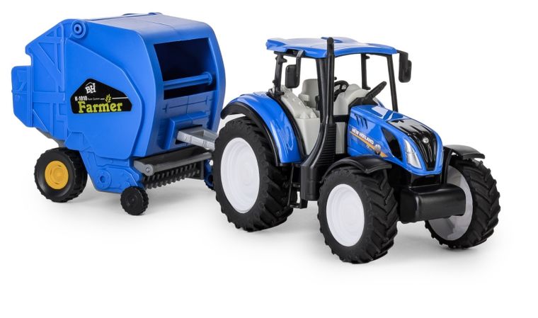 Daffi, Mały Rolnik, New Holland T5, traktor z mieszalnikiem do paszy, 1:32