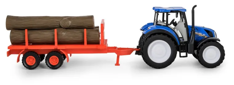 Daffi, Mały Rolnik, New Holland T5, traktor z przyczepą do przewozu, 1:32