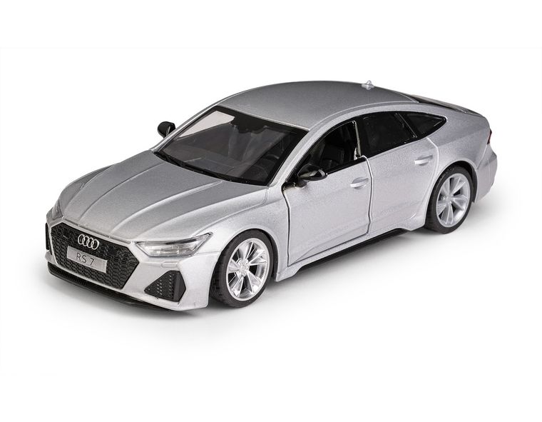 Daffi, MSZ, Audi RS 7 Sportback, pojazd, model metalowy, srebrny, 1:35