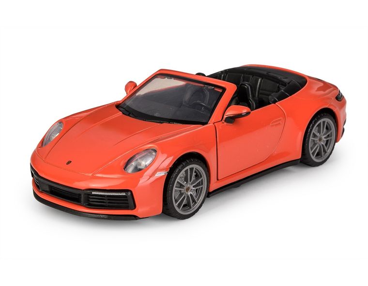 Daffi, MSZ, Porsche 911 Carrera Cabriolet, pojazd, model metalowy, pomarańczowy, 1:32