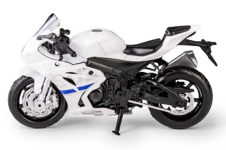 Daffi, MSZ, Suzuki GSX-R1000, motocykl, model metalowy, biały, 1:18