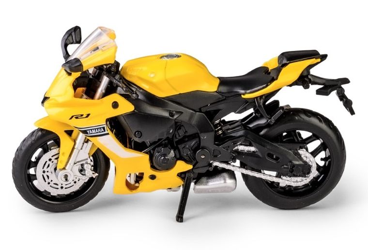 Daffi, MSZ, Yamaha YZF-R1, motocykl, model metalowy, żółty, 1:18
