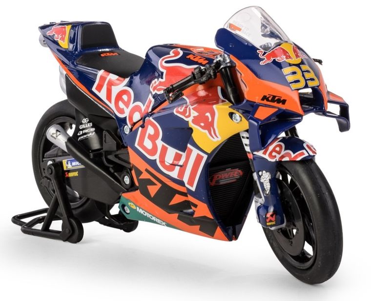 Daffi, Red Bull KTM Factory Racing Team RC16 2022 Rider: Brad Binder No.33, motocykl, model metalowy, 1:12