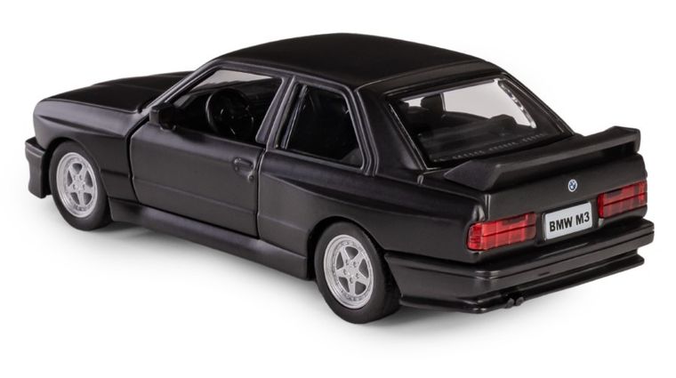 Daffi, RMZ City, BMW M3 E30 1986-1991, pojazd, model metalowy, matte black, 1:35