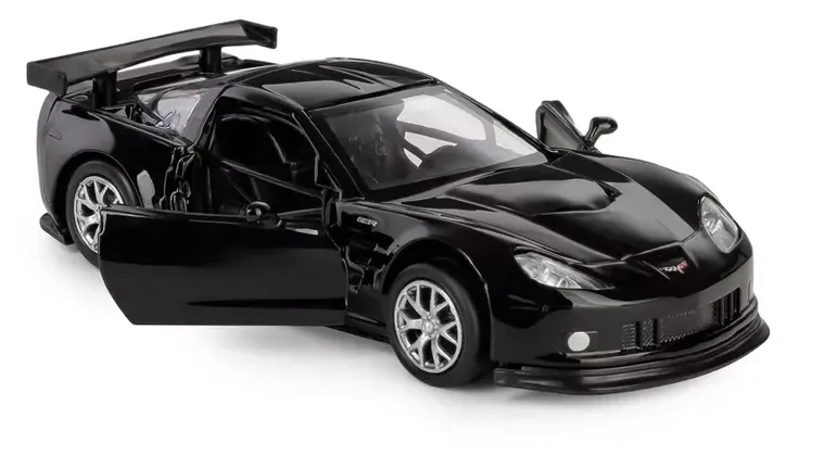 Daffi, RMZ City, Chevrolet Corvette C6-R, pojazd, model metalowy, czarny, 1:32