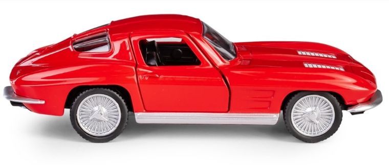 Daffi, RMZ City, Chevrolet Corvette Stingray 1963, pojazd, model metalowy, czerwony, 1:32