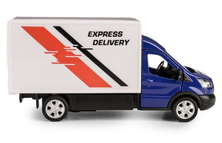 Daffi, RMZ City, Ford Transit Chassis Cab 2018, pojazd, model metalowy, niebieski, 1:43