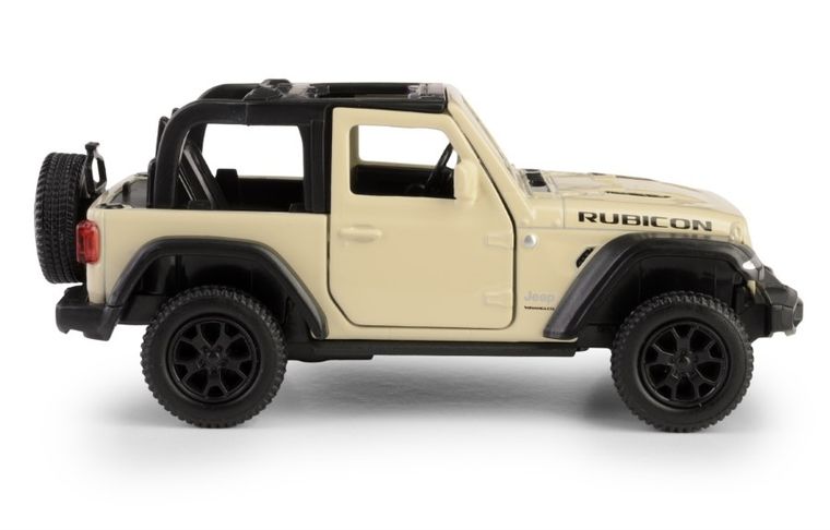 Daffi, RMZ City, Jeep Wrangler Rubicon 2021, Convertible, pojazd, model metalowy, beżowy, 1:35