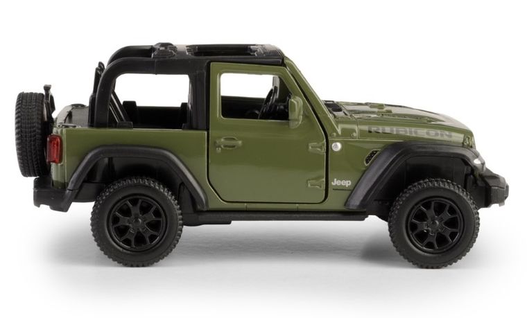 Daffi, RMZ City, Jeep Wrangler Rubicon 2021, Convertible, pojazd, model metalowy, zielony, 1:35