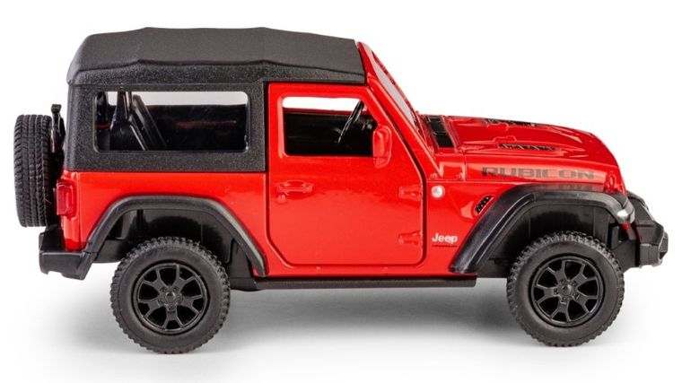 Daffi, RMZ City, Jeep Wrangler Rubicon 2021 Soft Top, pojazd, model metalowy, czerwony, 1:32