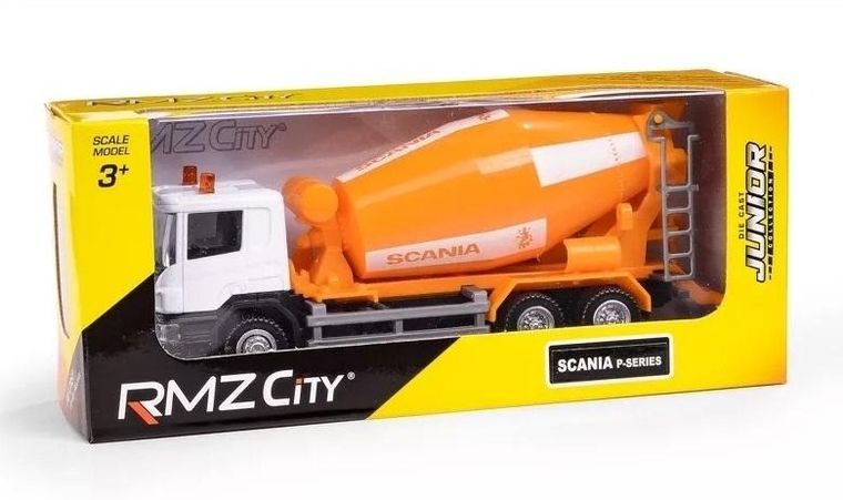Daffi, RMZ City Junior, Scania P-Series, Betoniarka, pojazd, model metalowy, 1:64