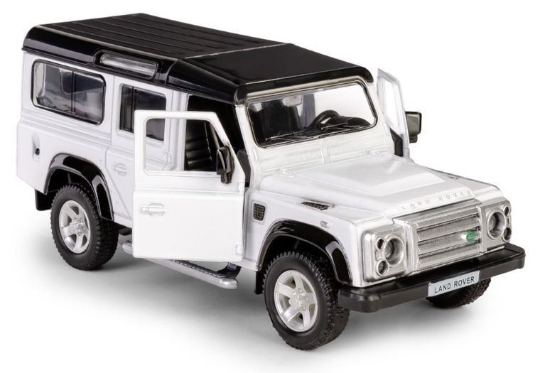 Daffi, RMZ City, Land Rover Defender 110, pojazd, model metalowy, biały, 1:35