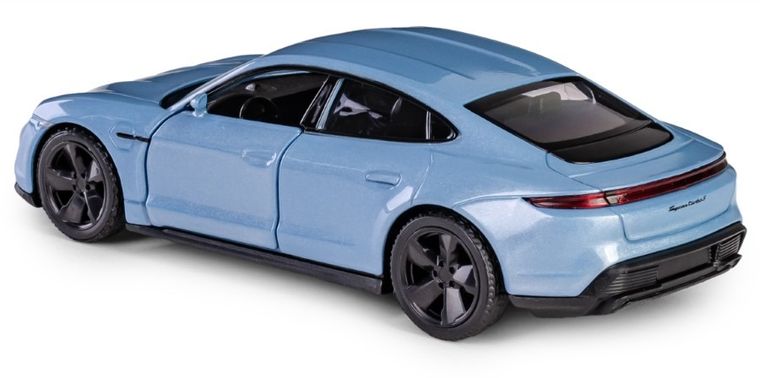 Daffi, RMZ City, Porsche Taycan Turbo S, K-954, pojazd, model metalowy, niebieski, 1:32