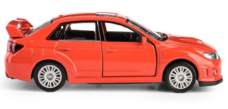 Daffi, RMZ City, Subaru WRX STI 2010, pojazd, model metalowy, czerwony, 1:36