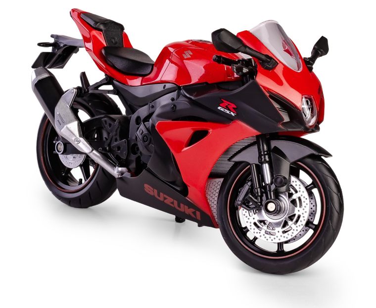 Daffi, RMZ City, Suzuki GSX R1000R Regular, pojazd, model metalowy, czerwony, 1:12