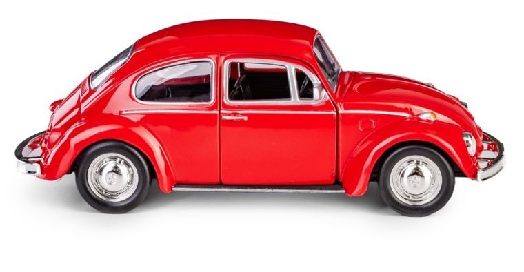 Daffi, RMZ City, Volkswagen Beetle 1967, pojazd, model metalowy, czerwony, 1:32
