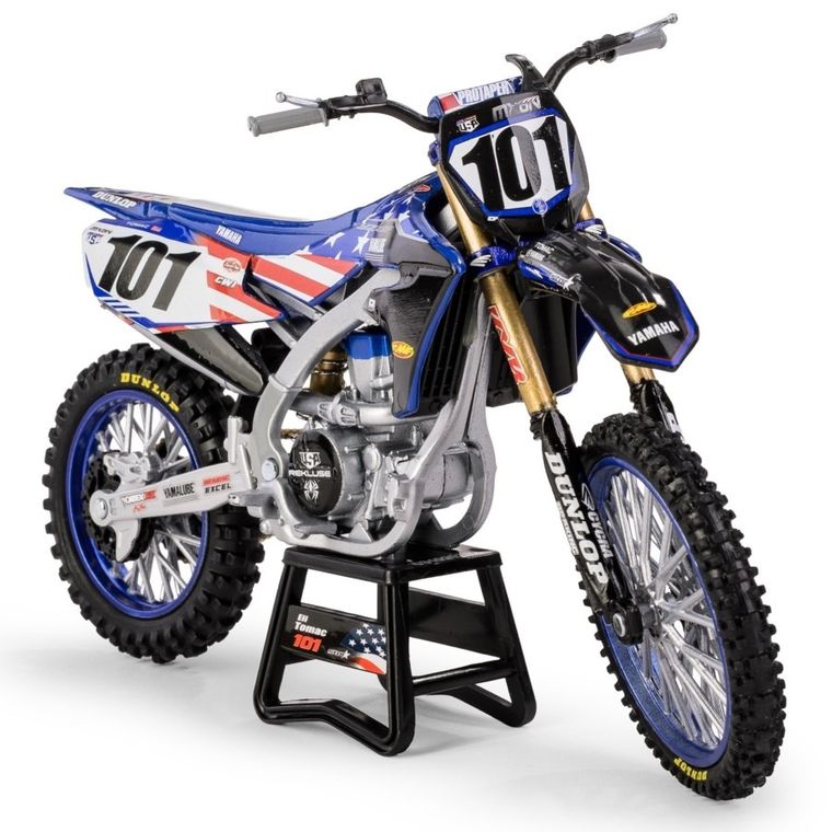 Daffi, Yamaha YZ450 Motocross of Nations Bike 2022 Eli Tomac, motocykl, model metalowy, 1:12