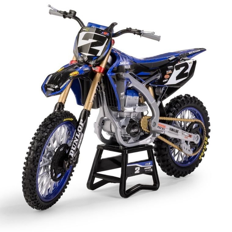 Daffi, Yamaha YZ450F Star Racing Team Bike 2022 Rider: Cooper Webb No.2, motocykl, model metalowy, 1:12