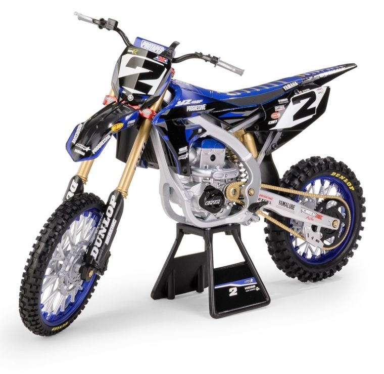 Daffi, Yamaha YZ450F Star Racing Team Bike 2022 Rider: Cooper Webb No.2, motocykl, model metalowy, 1:6