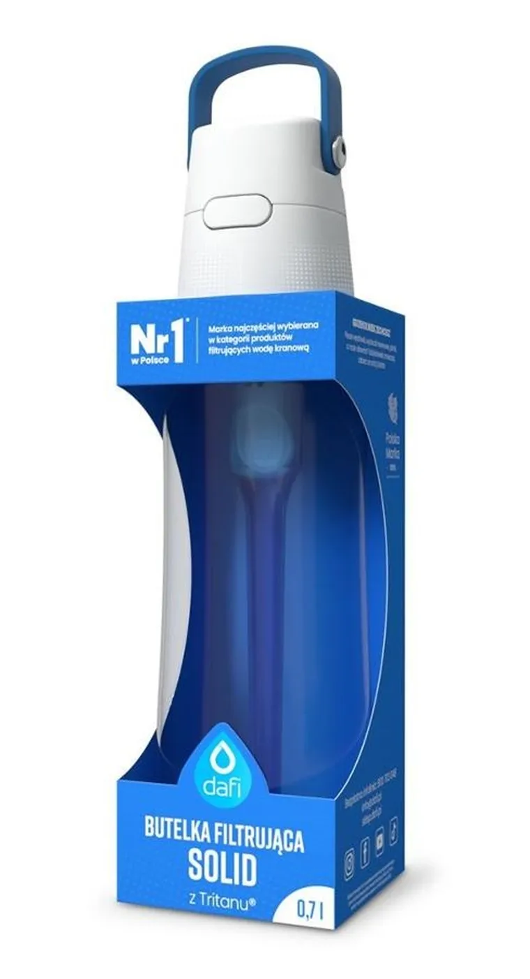 Dafi, Solid, butelka filtrująca, szafirowa, 0,7l