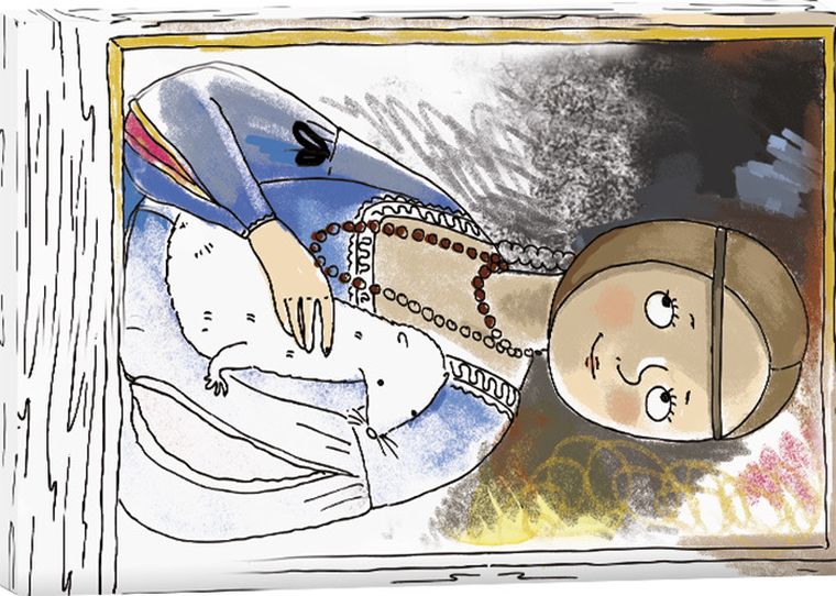 Dama z łasiczką. Kolorowanka ramka do zawieszenia