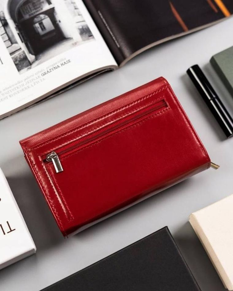 Damski, średni portfel ze skóry naturalnej, Peterson