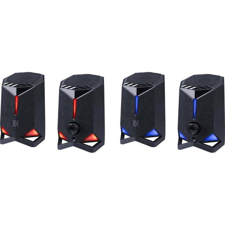 Defender, głośniki komputerowe, ROCKET 2.0 6W, LED, USB, czarne, 65094