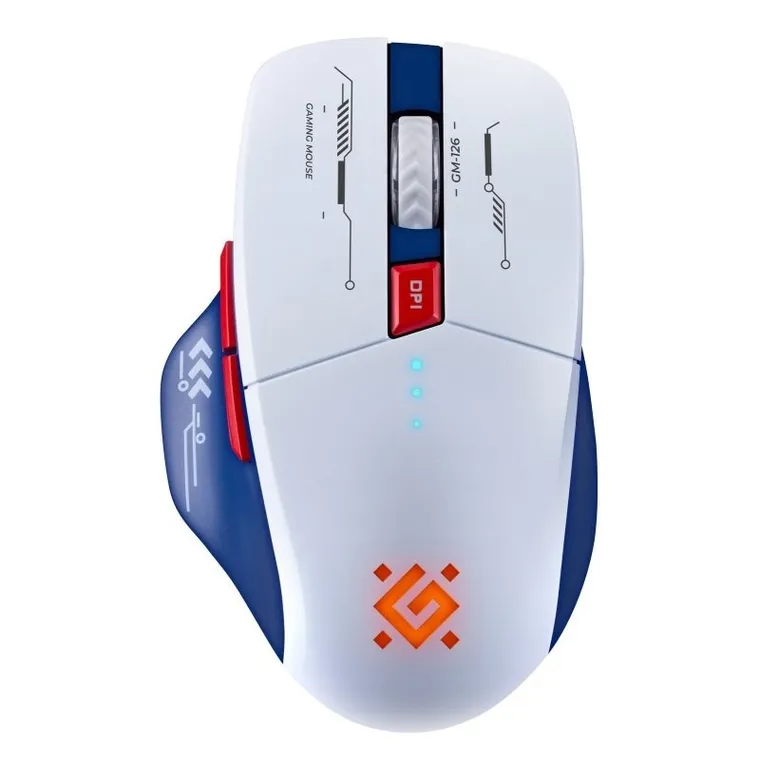 Defender, Tisa RF+BT, mysz, optic, 1600dpi, 6P, biała, GM-126