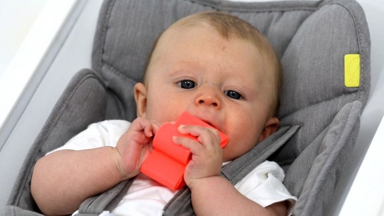 Dena, ludzik i domek, klocki silikonowe, blue