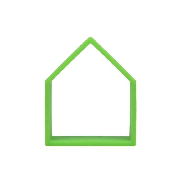 Dena, ludzik i domek, klocki silikonowe, green