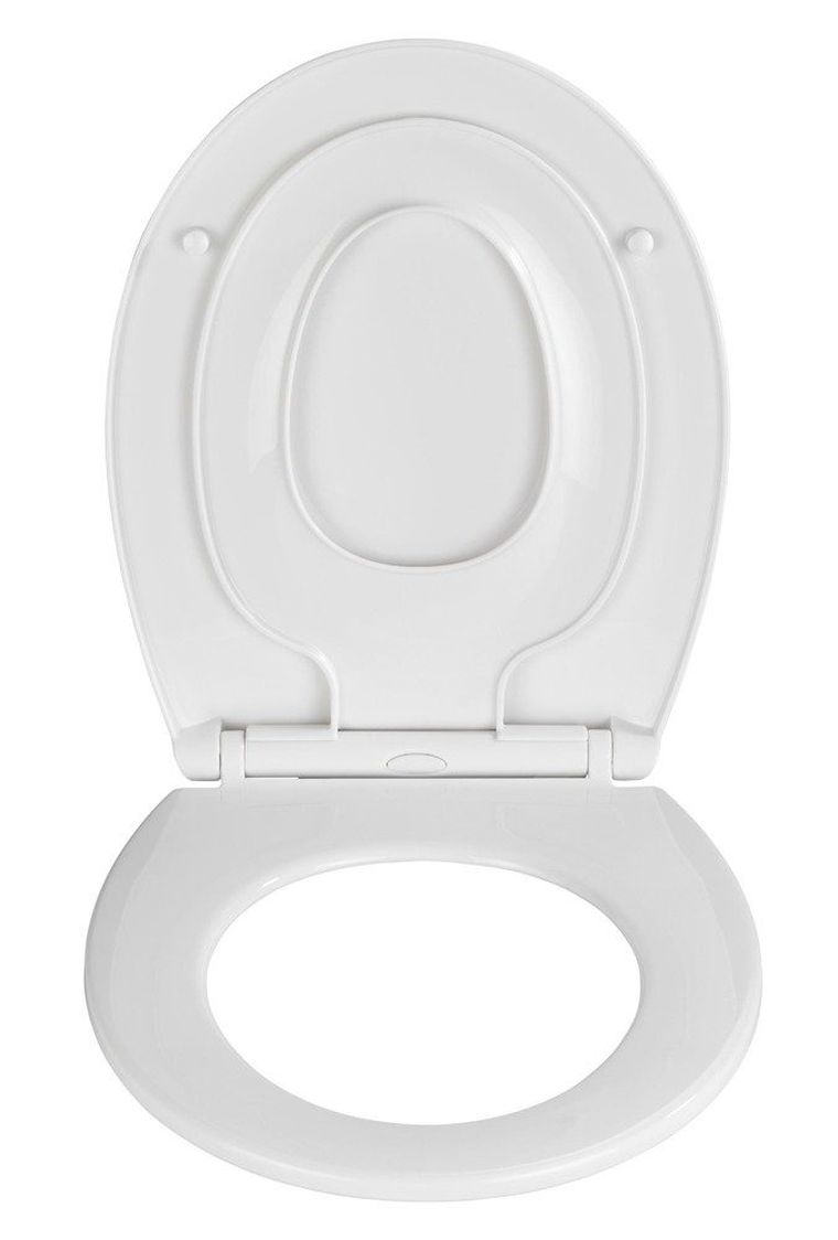 Deska sedesowa z nakładką dla dzieci, z mechanizmem wolnego opadania