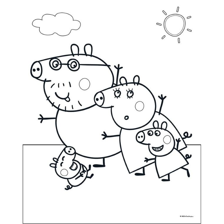 Diakakis, Świnka Peppa, kolorowanka z naklejkami