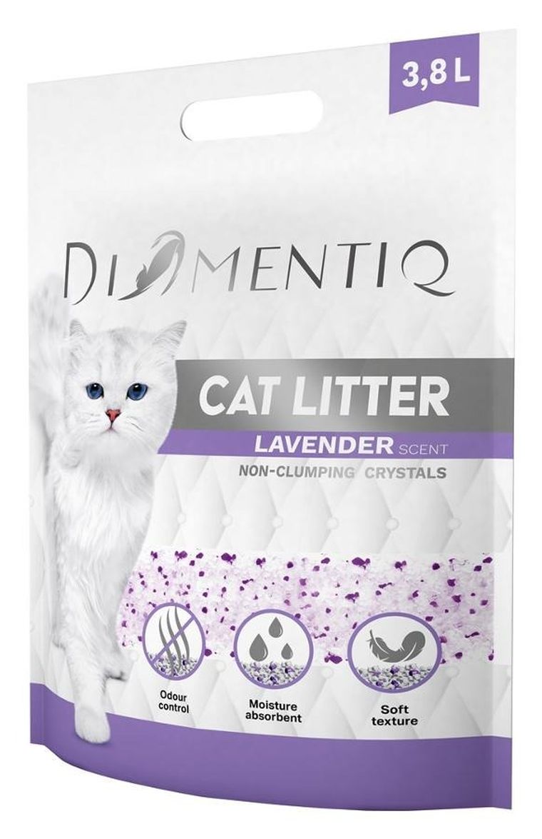 Diamentiq, żwirek, niezbrylający, Lavender, 3,8l
