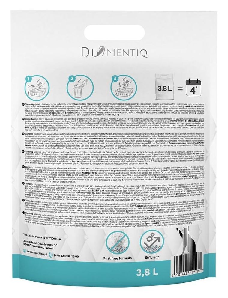 Diamentiq, żwirek, Ocean Breeze Special Offer, 3,8l