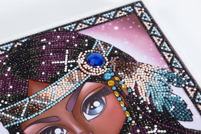 Diamond Dotz, Indian girl with wolf, diamentowa mozaika