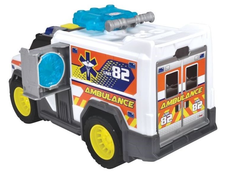 Dickie, ambulans, pojazd ratunkowy, światło i dźwięk, biały, 30 cm