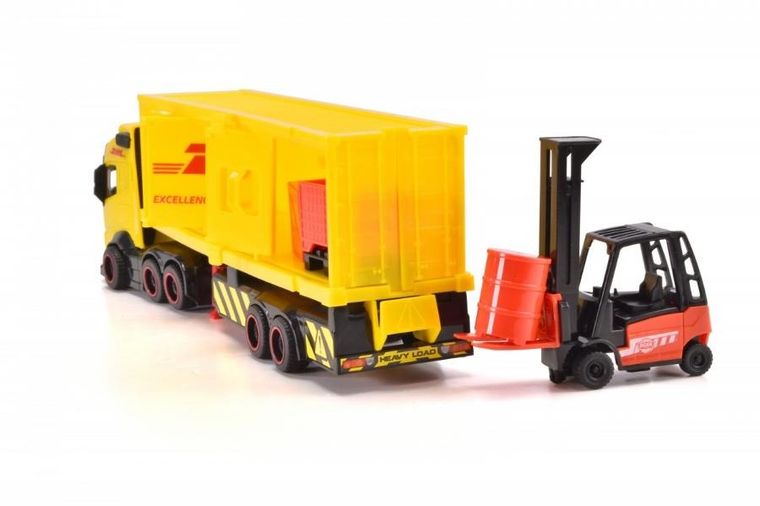 Dickie, DHL, ciężarówka z naczepą, model pojazdu, 35 cm