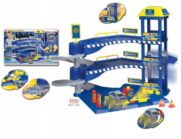 Dickie, Stacja Ratownicza, garaż z pojazdami, 41 cm