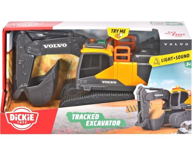 Dickie, Volvo, Koparka, interaktywny pojazd budowlany